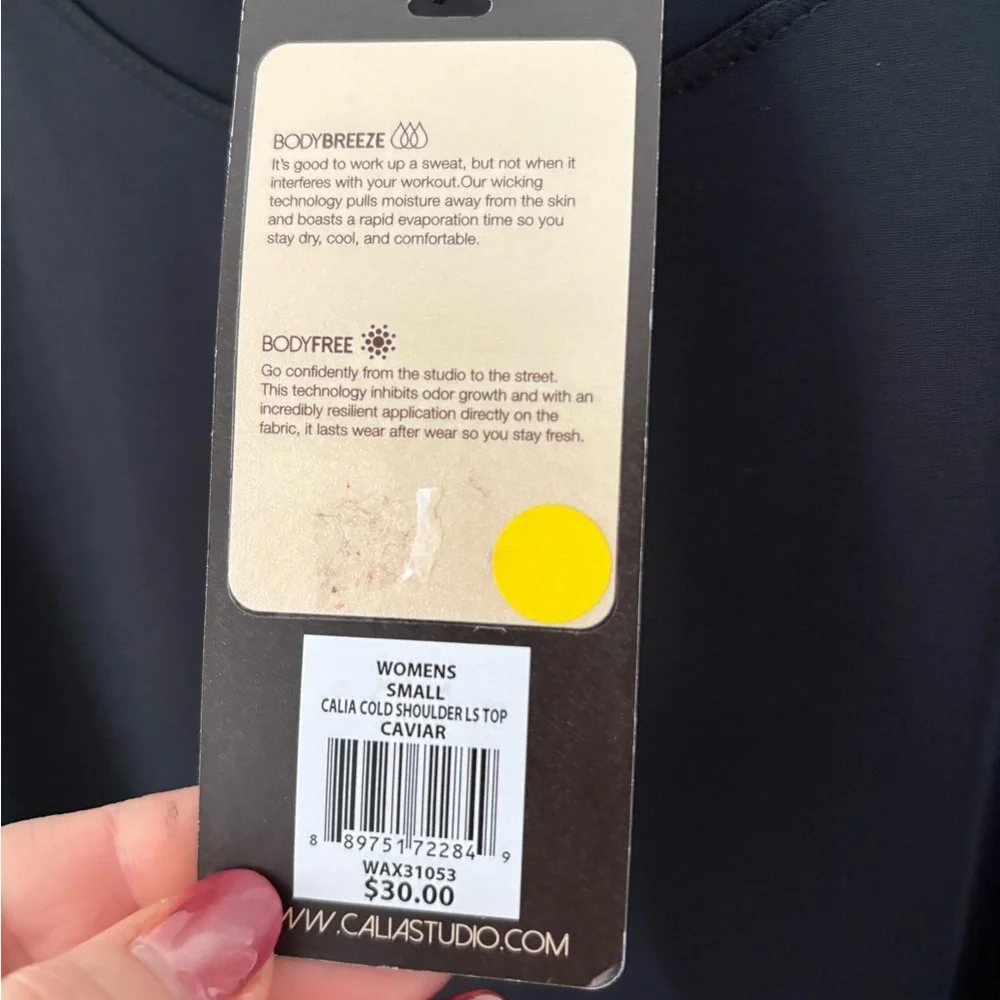 NWT - Calia - Cold Shoulder Top - Size small - Picture 6 of 11